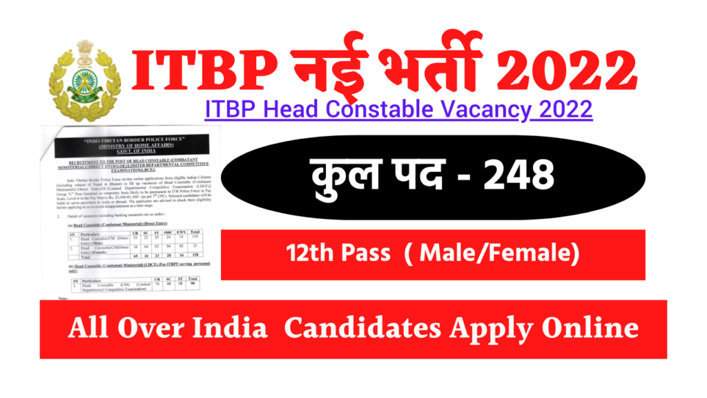 ITBP Head Constable Recruitment 2022