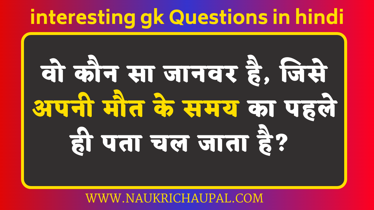 interesting gk Questions in hindi